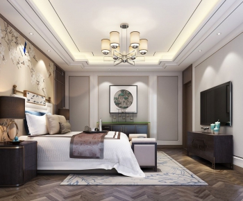 New Chinese Style Bedroom-ID:566537222