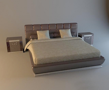 Modern Double Bed-ID:862952532