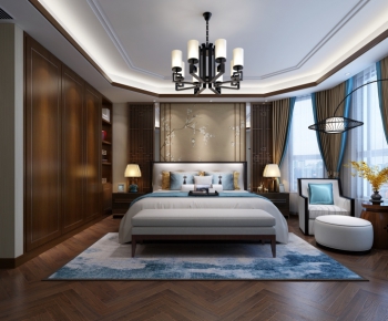 New Chinese Style Bedroom-ID:235051844