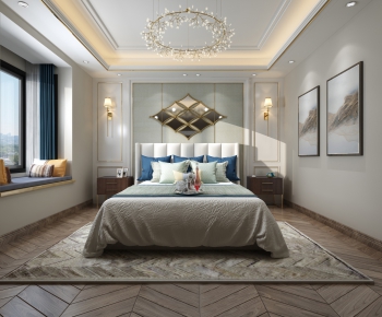 Simple European Style Bedroom-ID:906030426