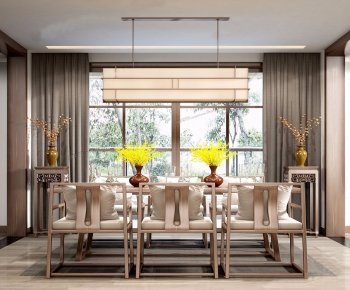 New Chinese Style Dining Room-ID:325662616