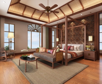 Southeast Asian Style Bedroom-ID:558963495