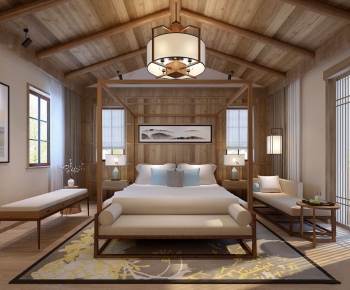New Chinese Style Bedroom-ID:410958484