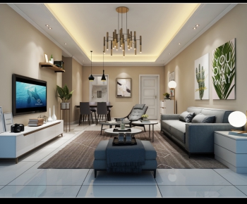 Modern A Living Room-ID:643409536