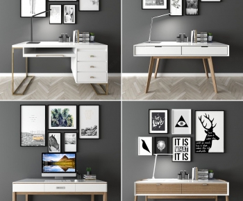 Modern Nordic Style Computer Desk And Chair-ID:543559792