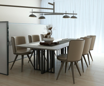 Modern Nordic Style Dining Table And Chairs-ID:886045228