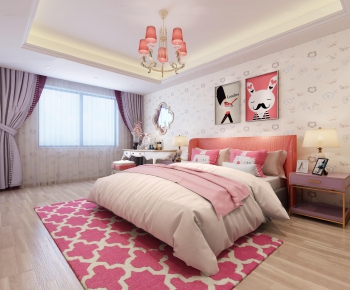 Simple European Style Girl's Room Daughter's Room-ID:581095562