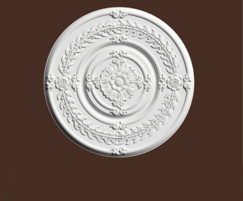 European Style Plaster Carved Top Plate-ID:838837947