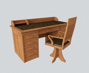 Modern Computer Desk And Chair-ID:935031468