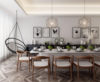 Modern Nordic Style Dining Room-ID:452106835