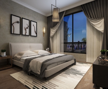 New Chinese Style Bedroom-ID:917299655