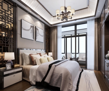 New Chinese Style Bedroom-ID:888707139