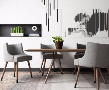 Nordic Style Dining Table And Chairs-ID:127461953