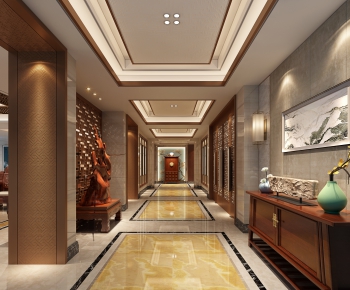 Chinese Style Corridor Elevator Hall-ID:403077195