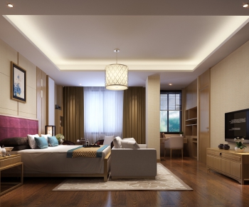 New Chinese Style Bedroom-ID:374233661