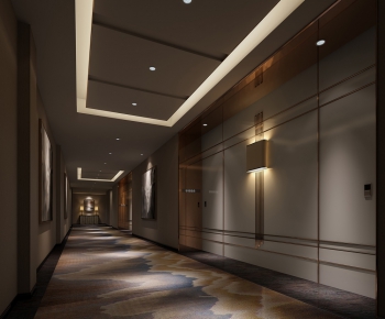 New Chinese Style Corridor Elevator Hall-ID:147297252