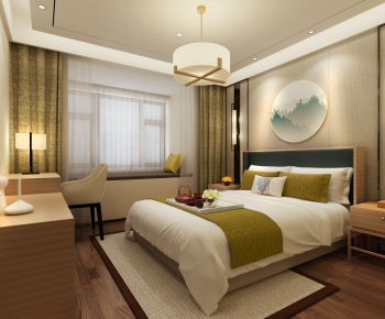 New Chinese Style Bedroom-ID:445343512