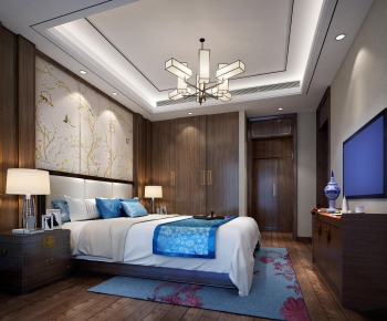 New Chinese Style Bedroom-ID:950290786