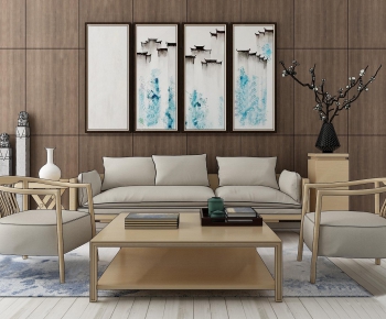 New Chinese Style Sofa Combination-ID:818261573