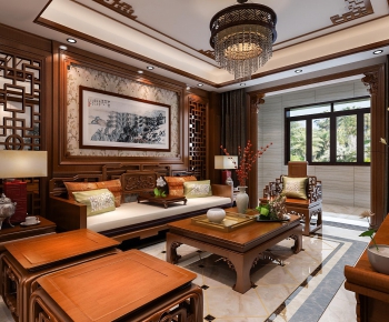 Chinese Style A Living Room-ID:237417565
