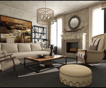 American Style A Living Room-ID:728764158