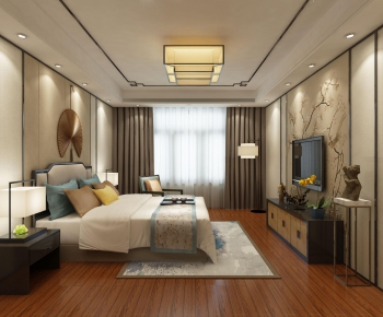 New Chinese Style Bedroom-ID:685379584