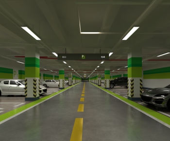 Modern Underground Parking Lot-ID:449849272
