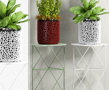Modern Potted Green Plant-ID:676162974