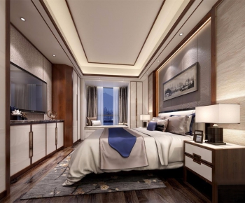 New Chinese Style Bedroom-ID:700603131