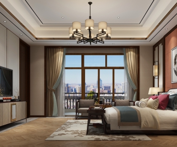 New Chinese Style Bedroom-ID:817240925
