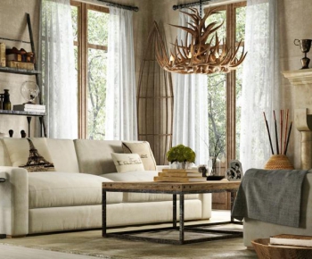 American Style LOFT A Living Room-ID:624170558