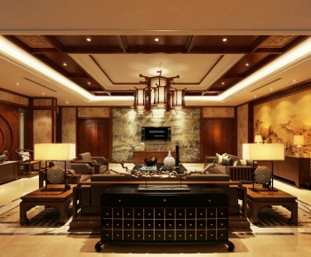 Chinese Style A Living Room-ID:762209675