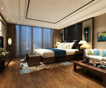 New Chinese Style Bedroom-ID:364240957