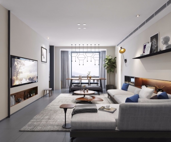 Modern A Living Room-ID:280338236