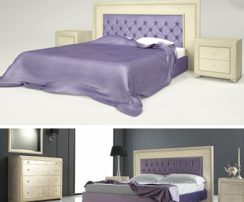 Simple European Style Double Bed-ID:529486146