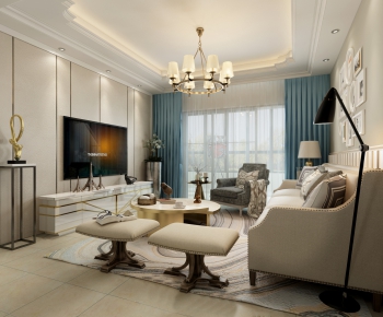 Simple European Style A Living Room-ID:308110671