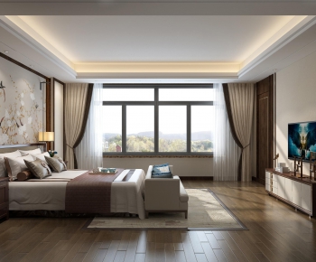 New Chinese Style Bedroom-ID:550647769