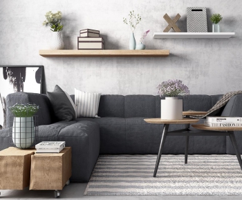 Modern Nordic Style A Living Room-ID:342931966