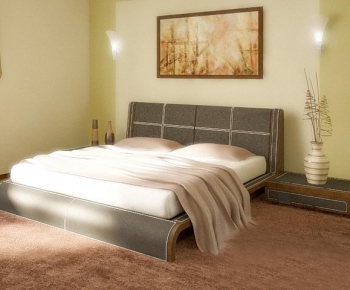 Modern Double Bed-ID:413965432