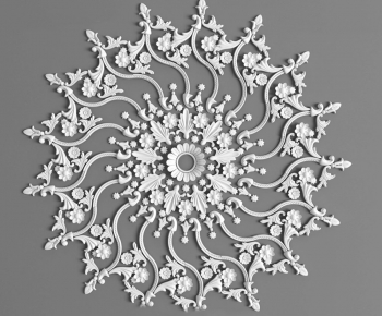 European Style Plaster Carved Top Plate-ID:899334382