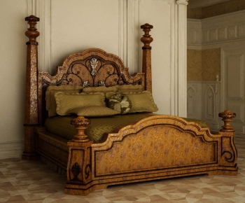 European Style Double Bed-ID:973446148