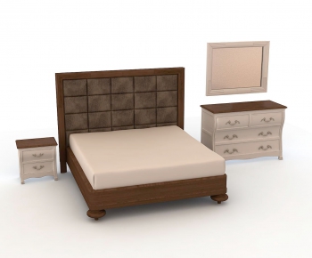 Modern Double Bed-ID:820592369