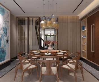 New Chinese Style Dining Room-ID:496153441
