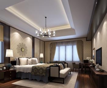 New Chinese Style Bedroom-ID:489556445