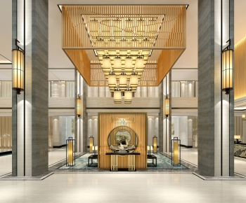 New Chinese Style Lobby Hall-ID:690813773