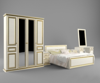 Simple European Style Double Bed-ID:442163723