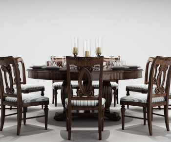 American Style Dining Table And Chairs-ID:516667751