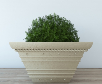 Modern Potted Green Plant-ID:488690224