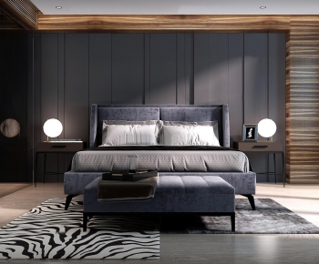 Modern Double Bed-ID:800732489