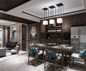 New Chinese Style Dining Room-ID:429255974